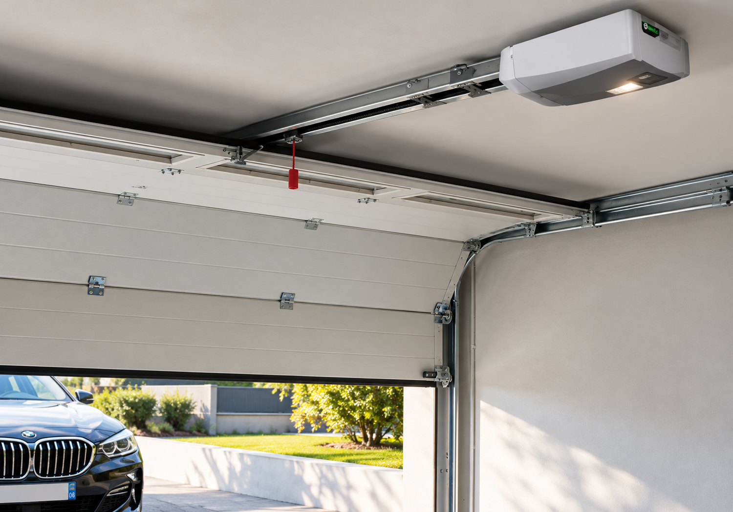 Portail de garage moderne avec BMW Nakne